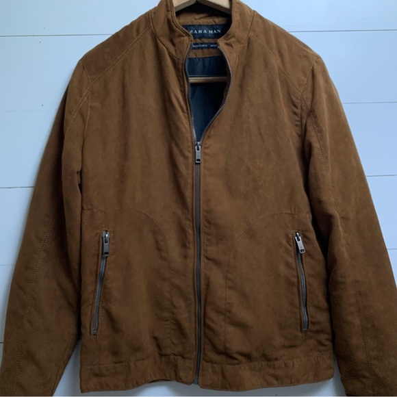 Zara Other - Zara Man Suede Bomber Jacket